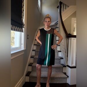 Fendi Black Dress with Green Stripe
